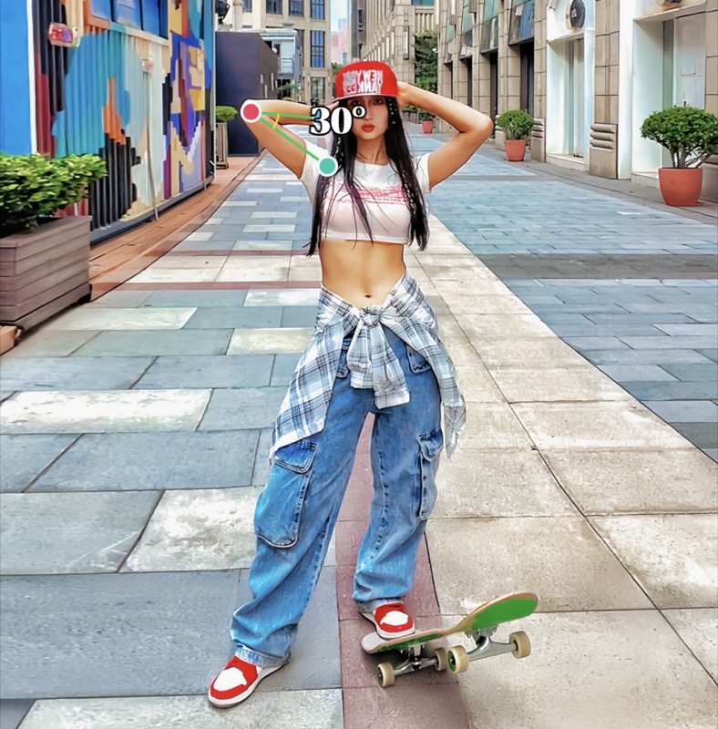 Full elbow flexion to about 150 degrees, standing on skateboard after recovery